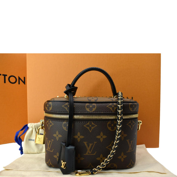 LOUIS VUITTON Vanity PM Monogram Reverse Canvas Crossbody Bag Brown