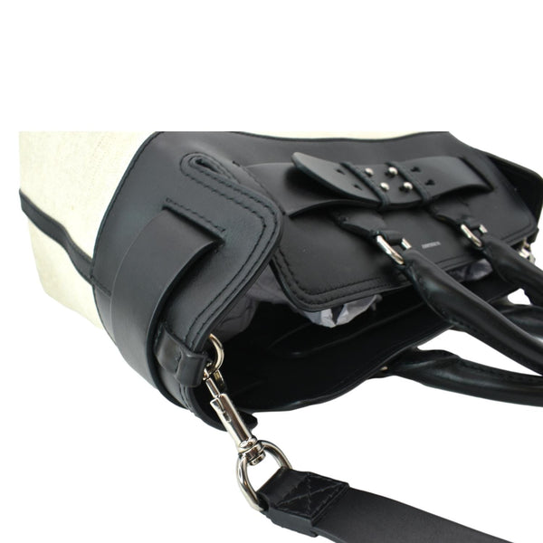 Burberry Medium Smooth Calfskin Canvas Belt Bag Black