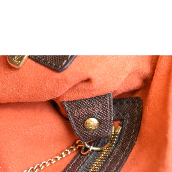 LOUIS VUITTON Marais Bucket Damier Ebene Shoulder Bag Brown