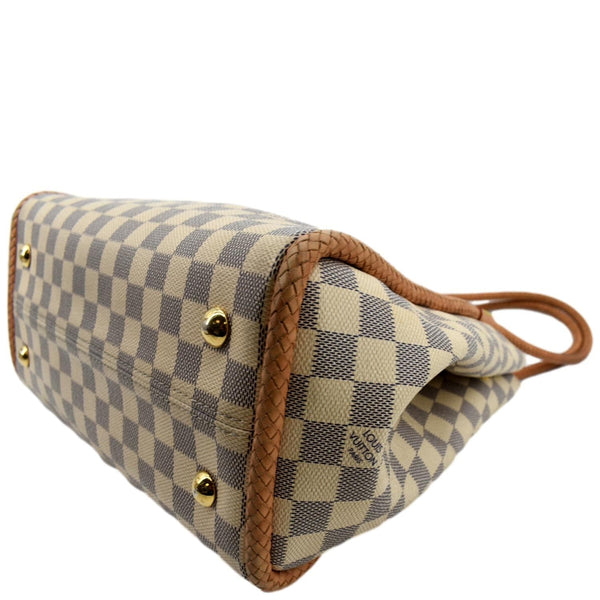 LOUIS VUITTON Propriano Damier Azur Tote Shoulder Bag White