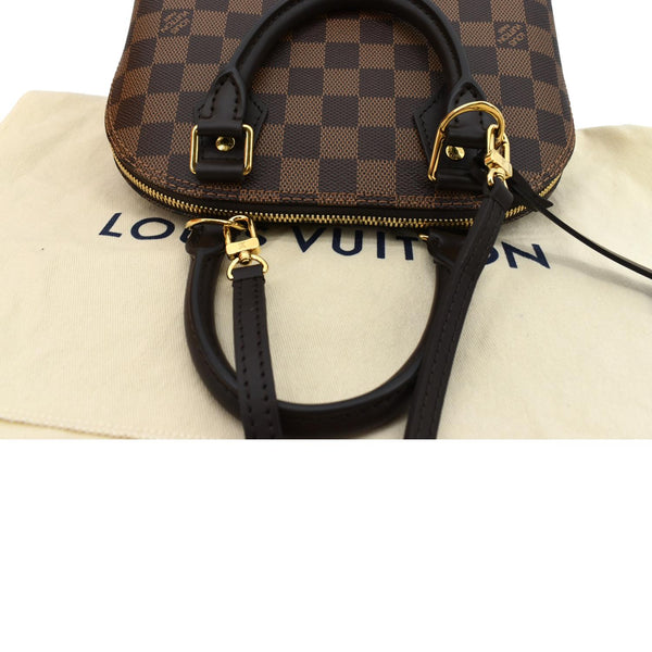 Louis Vuitton Alma BB Damier Ebene Satchel Crossbody Bag - Top