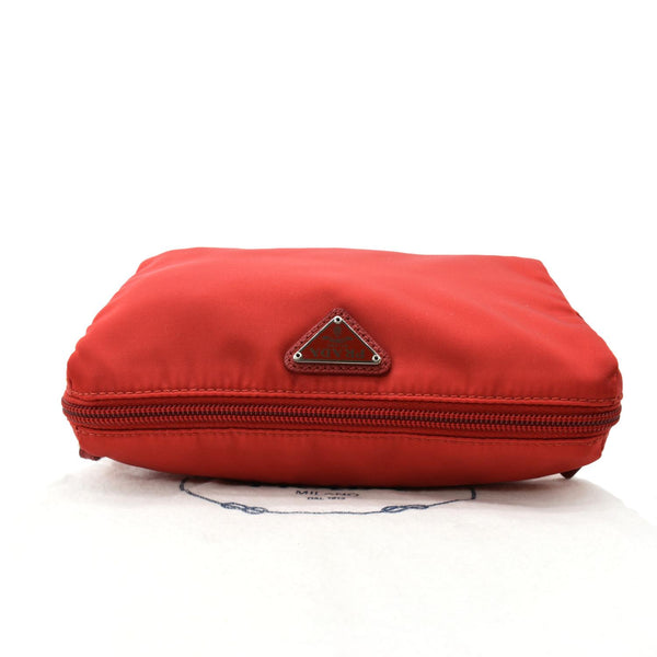 PRADA Nylon Cosmetic Case Red