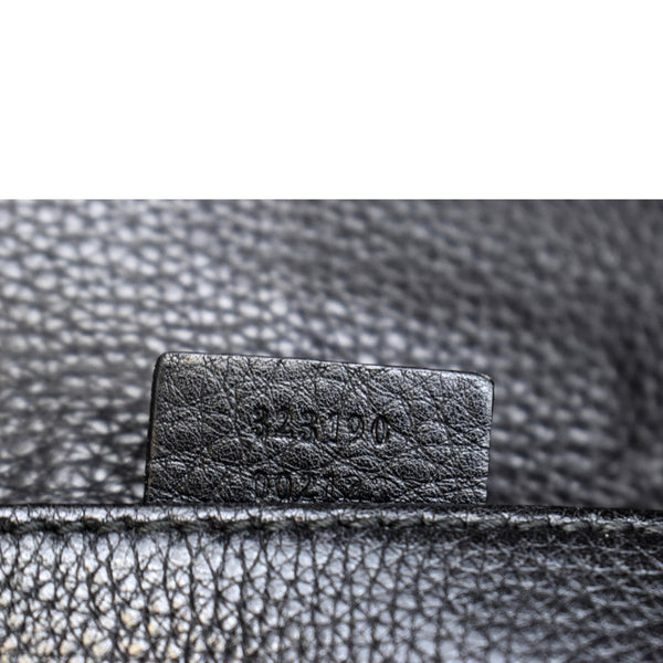 GUCCI GG Soho Pebbled Leather Chain Crossbody Bag Black 323190