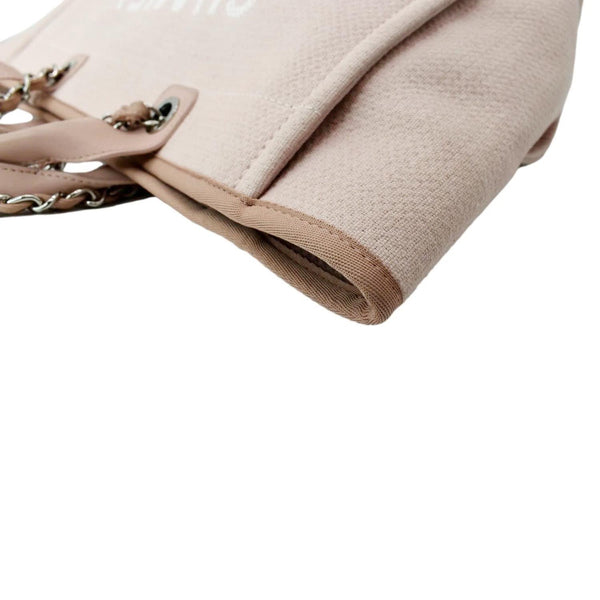 CHANEL Deauville Large Canvas Tote Bag Light Pink