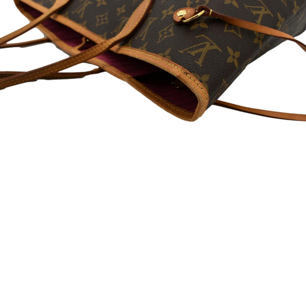 LOUIS VUITTON Neverfull MM Monogram Canvas Tote Bag Brown