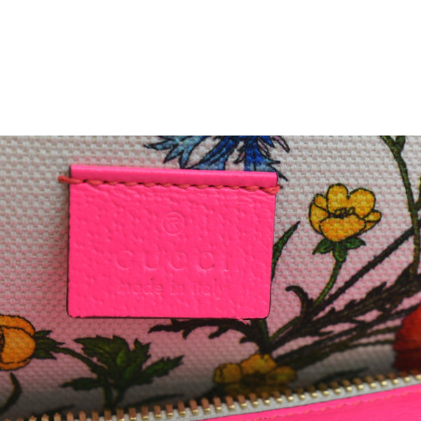 Gucci Medium Flora Canvas Tote Shoulder Bag in Pink - Made In Italy