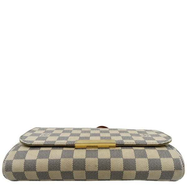 LOUIS VUITTON Favorite MM Damier Azur Crossbody Bag White