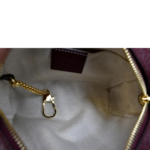 Gucci Ophidia GG Supreme Mini Crossbody Bag in Red-Inside