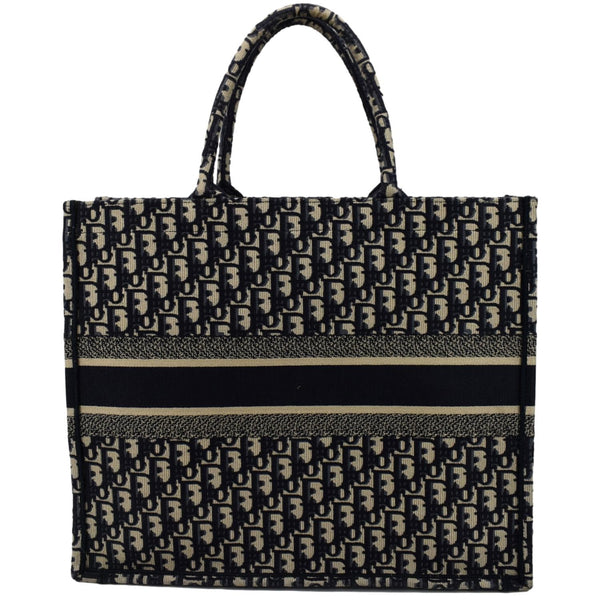 Christian Dior Large Book Oblique Embroidered Tote Bag - Back
