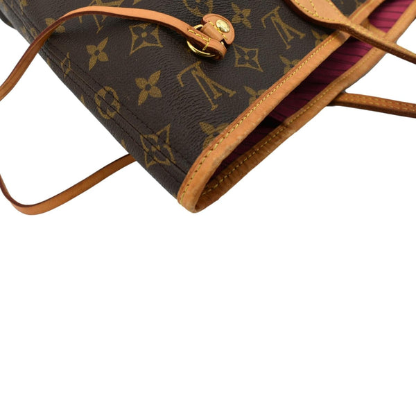 LOUIS VUITTON Neverfull MM Monogram Canvas Tote Bag Brown