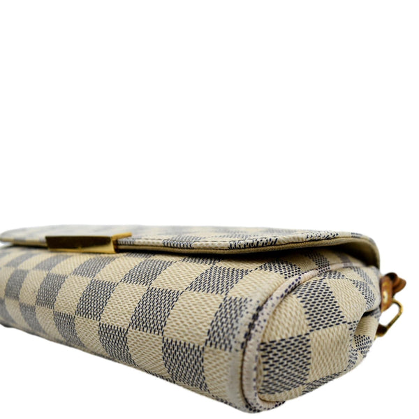 LOUIS VUITTON Favorite MM Damier Azur Crossbody Bag White