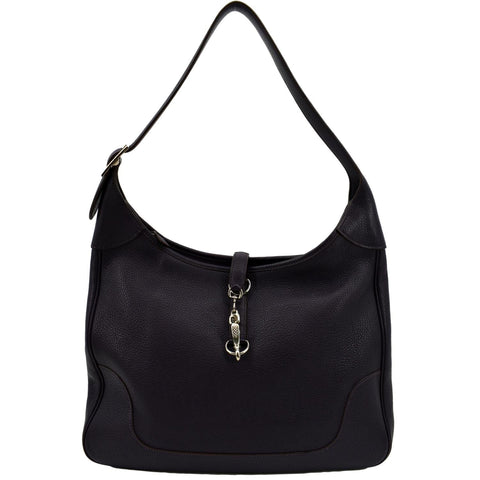 Hermes Trim II 35 Raisin Togo Leather Tote Bag Purple - Full View