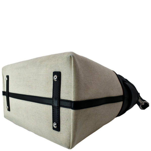 Burberry Medium Smooth Calfskin Canvas Belt Bag Black