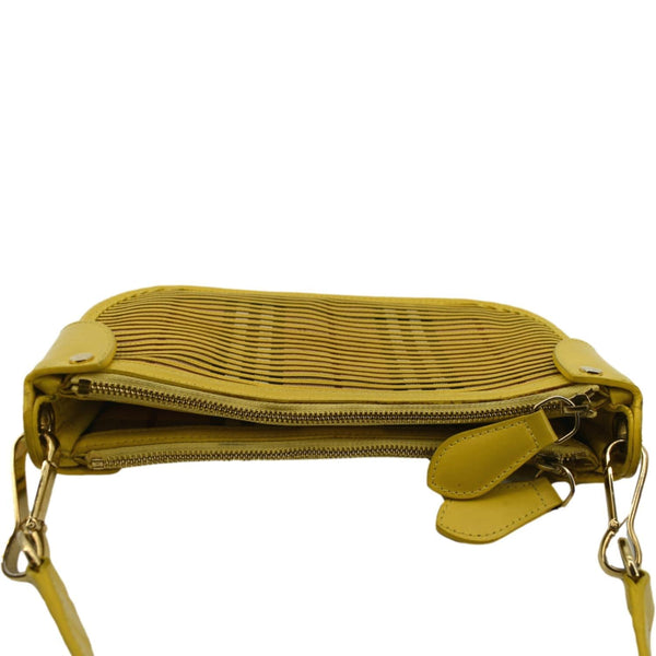 BURBERRY Nova Check Leather Pochette Bag Yellow