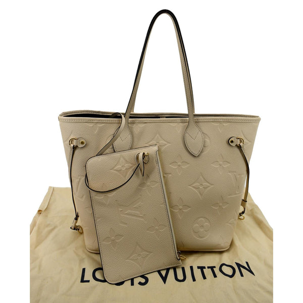 LOUIS VUITTON Neverfull MM Monogram Empreinte Tote Bag Tourterelle - Hot Deals