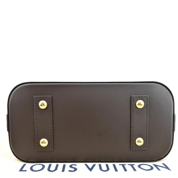Louis Vuitton Alma BB Damier Ebene Satchel Crossbody Bag - Bottom