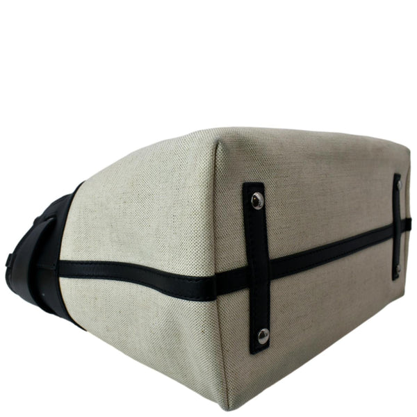 Burberry Medium Smooth Calfskin Canvas Belt Bag Black