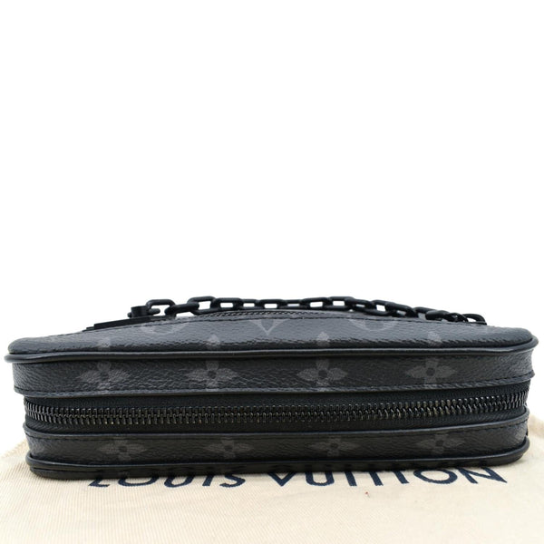 LOUIS VUITTON Volga Monogram Eclipse Pochette Clutch Bag Black