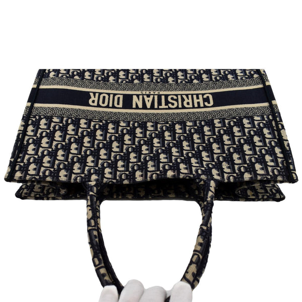 Christian Dior Large Book Oblique Embroidered Tote Bag - Top