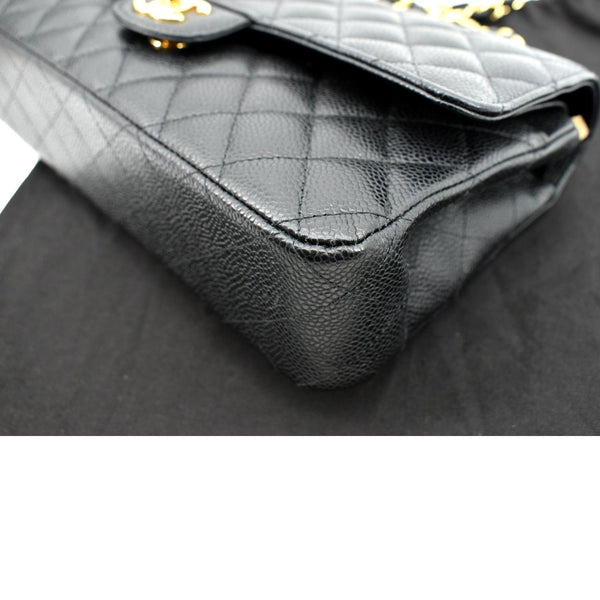 Chanel Jumbo Double Flap Caviar Leather Shoulder Bag - Bottom Right