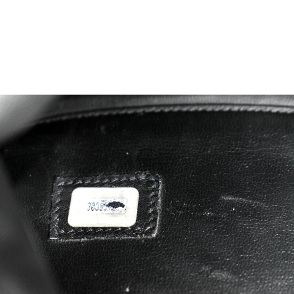 CHANEL Vintage Leather Boston Shoulder Bag Black