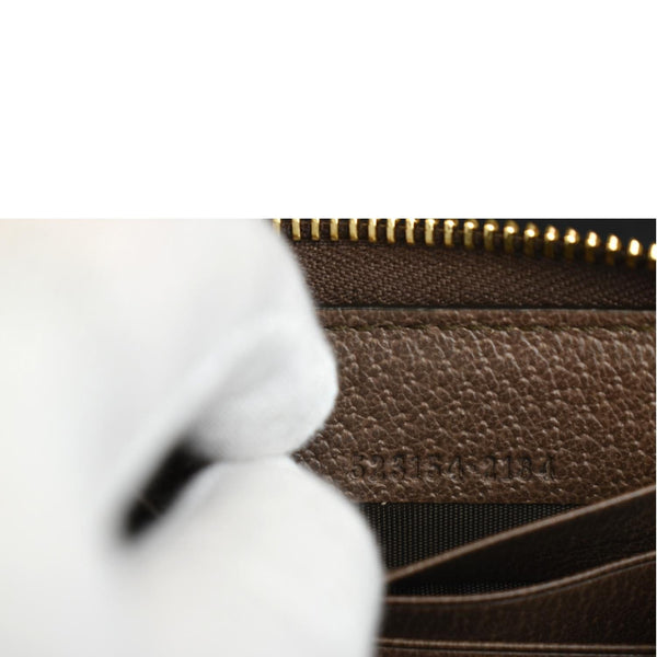 GUCCI Ophidia GG Continental Supreme Canvas Zip Around Wallet Beige 523154