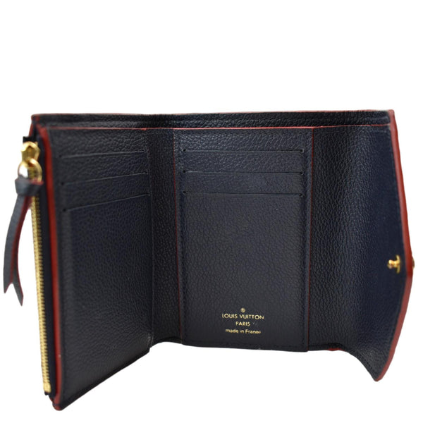 LOUIS VUITTON Victorine Monogram Empreinte Wallet Dark Navy Blue