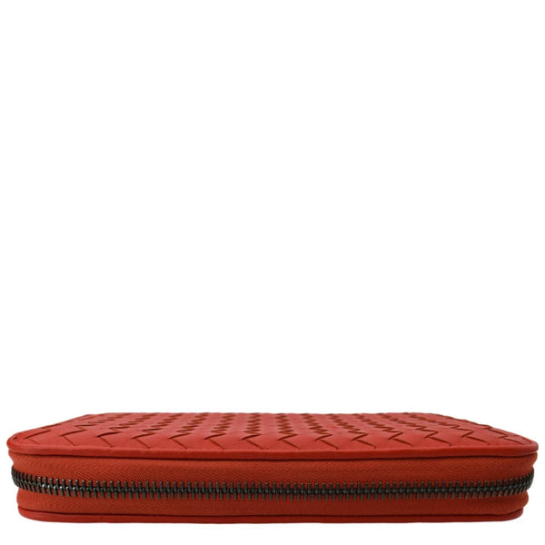 Bottege Veneta Intreccio Leather Zip Around Wallet-DDH