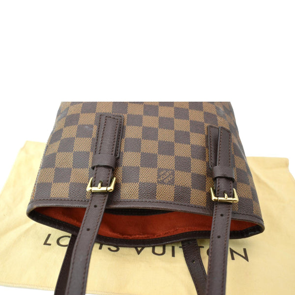 LOUIS VUITTON Marais Bucket Damier Ebene Shoulder Bag Brown