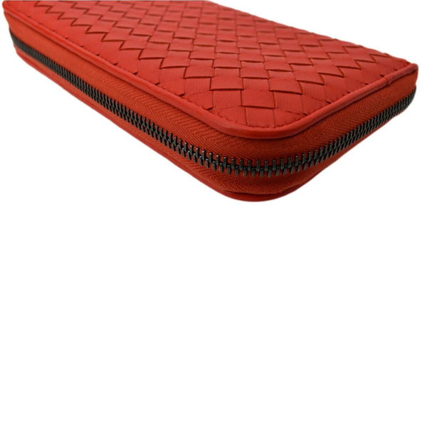 Bottege Veneta Intreccio Leather Zip Around Wallet-DDH