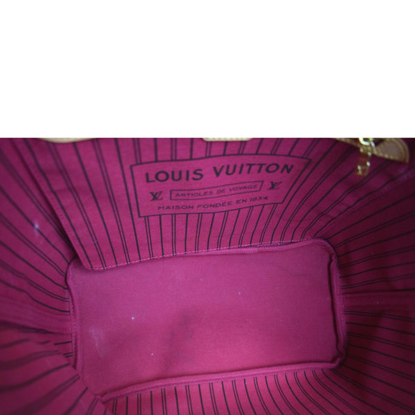 Louis Vuitton Neverfull MM Monogram Canvas Tote Bag - Inside