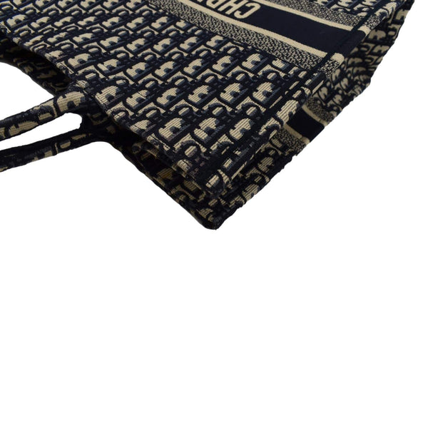 Christian Dior Large Book Oblique Embroidered Tote Bag -Top Left