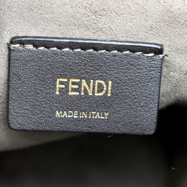 Fendi Mon Tresor Drawstring FF Leather Bucket Bag Black - Made In Italy