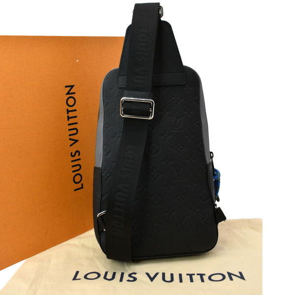 LOUIS VUITTON Avenue Sling Monogram Leather Crossbody Bag Blue