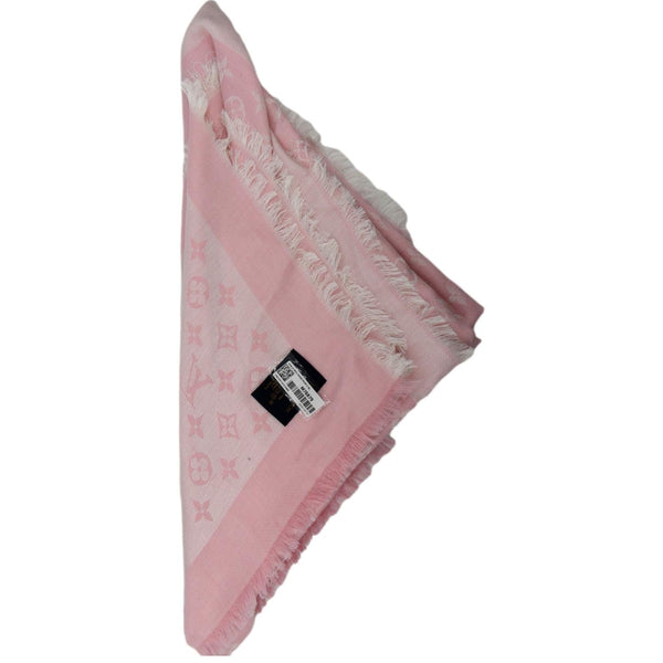 Louis Vuitton Jacquard Weave Monogram Shawl Light Pink - Fold