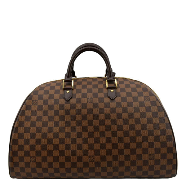 LOUIS VUITTON Ribera GM Damier Ebene Satchel Bag Brown