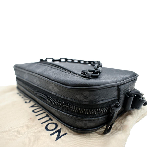 LOUIS VUITTON Volga Monogram Eclipse Pochette Clutch Bag Black