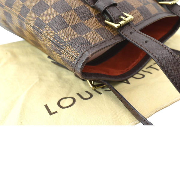 LOUIS VUITTON Marais Bucket Damier Ebene Shoulder Bag Brown