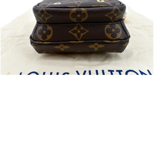 LOUIS VUITTON Utility Phone Sleeve Monogram Canvas Crossbody Bag Brown
