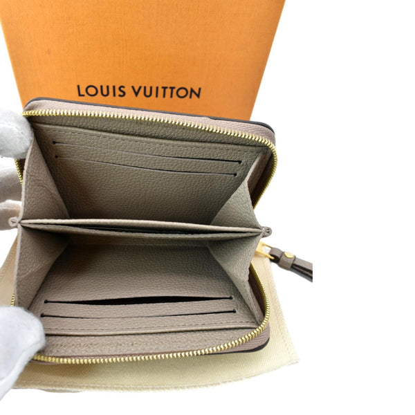 Louis Vuitton Zippy Coin Purse Monogram Empreinte Leather Tourterelle Beige