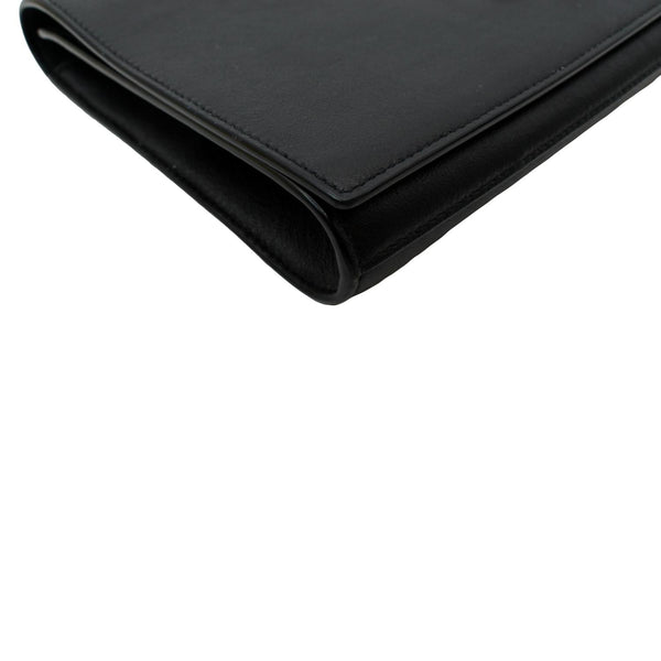 YVES SAINT LAURENT Belle de Jour Leather Clutch Bag Black
