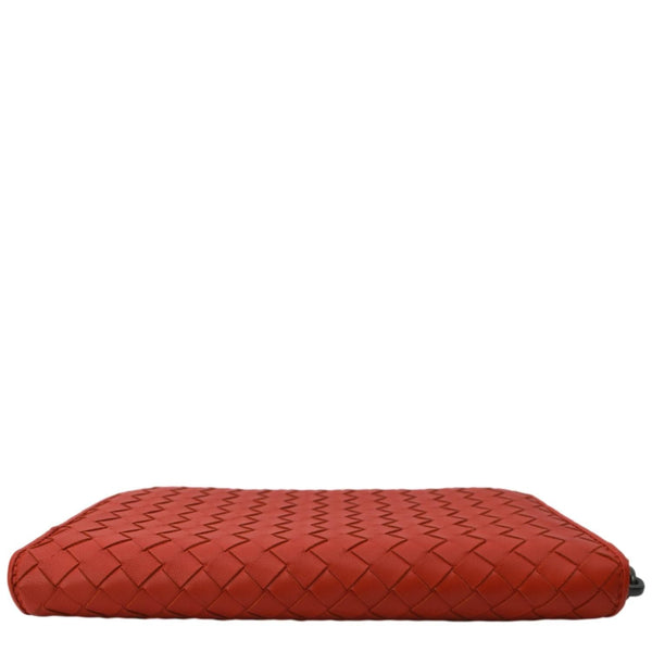 Bottege Veneta Intreccio Leather Zip Around Wallet-DDH