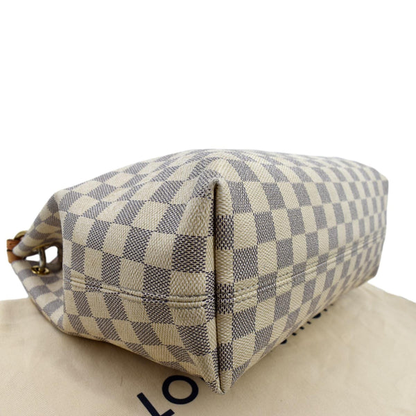 LOUIS VUITTON Graceful PM Damier Azur Hobo Shoulder Bag White