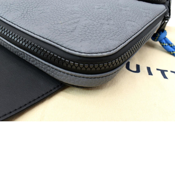 LOUIS VUITTON Avenue Sling Monogram Leather Crossbody Bag Blue