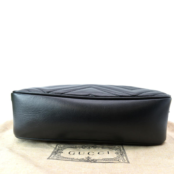 GUCCI GG Marmont Small Matelasse Leather Crossbody Bag Black 447632