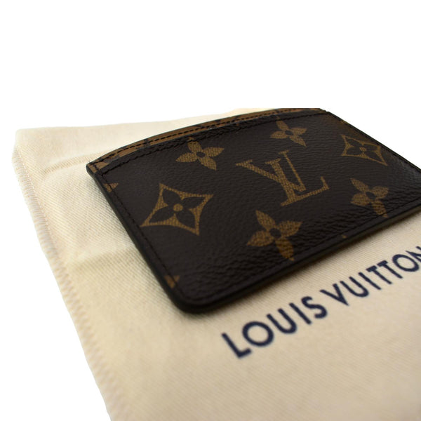 LOUIS VUITTON Card Holder Monogram Canvas Brown