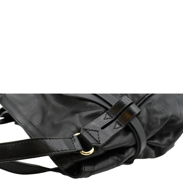 BURBERRY Bridle Lynher Calfskin Leather Tote Shoulder Bag Black