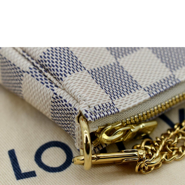 Louis Vuitton Mini Pochette Damier Azur Accessories Pouch - Top Right