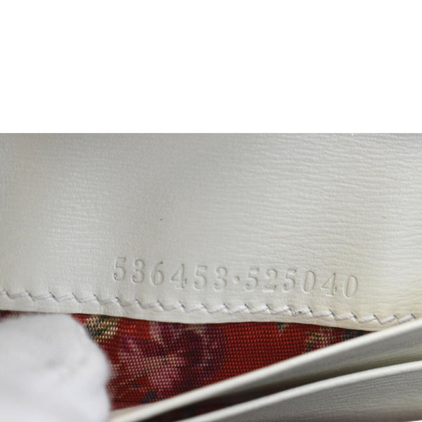 GUCCI Double G Web Trapuntata Card Case Wallet White 536453