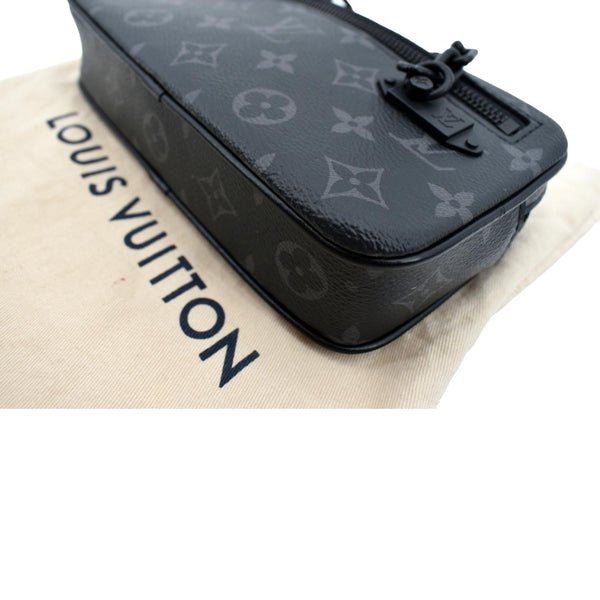LOUIS VUITTON Volga Monogram Eclipse Pochette Clutch Bag Black